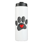 80s videospel met 8 bits pixels Art Dog Paw Thermosbeker (Voorkant)