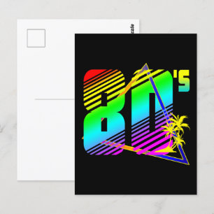 80's zonsondergang palmbomen briefkaart