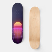 80s Zonsondergang Skateboard (Voorkant)