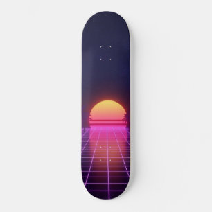 80s Zonsondergang Skateboard