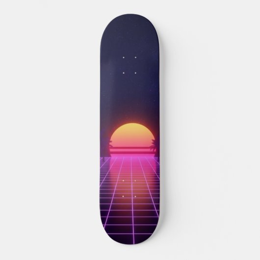 80s Zonsondergang Skateboard (Voorkant)