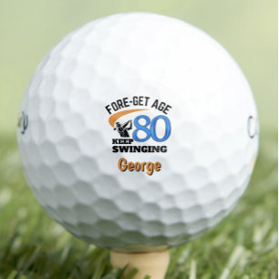 80ste cadeau voor oom – Blijf swingen Hommage Golfballen