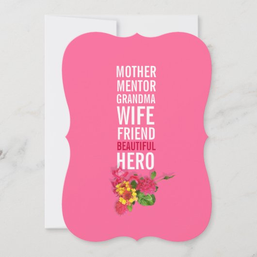 80ste uitnodiging van de Birthday Party - Mam is e (Voorkant)