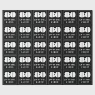 80ste verjaardag: Art Deco Geïnspireerde look "80" Cadeaupapier