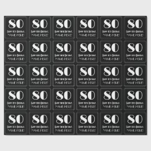 80ste verjaardag - Art Deco Geïnspireerde look "80 Cadeaupapier