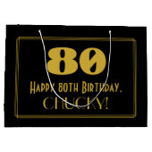 80ste verjaardag — Art Deco Geïnspireerde look "80 Groot Cadeauzakje (Achterkant)