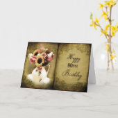 80ste VERJAARDAG - BLOEMEN - PAGINA'S BOEK Kaart (Gele Bloem)