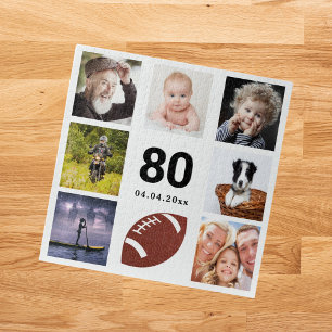 80ste verjaardag foto collage man wit legpuzzel