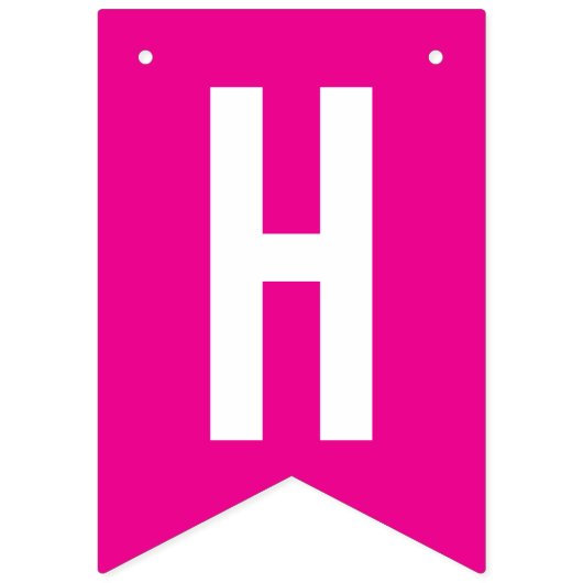 80ste verjaardag foto roze wit vlaggetjes (Tweede vlag)