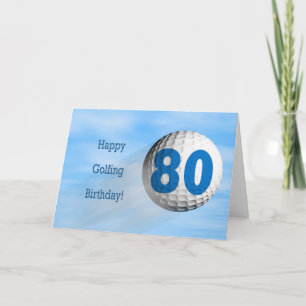 80ste verjaardag golfkaart kaart