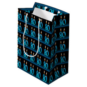 80ste verjaardag met oogkaarsen medium cadeauzakje