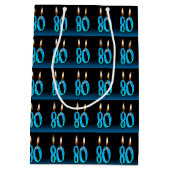 80ste verjaardag met oogkaarsen medium cadeauzakje (Achterkant)