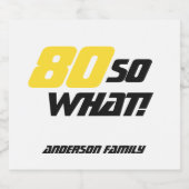 80ste verjaardag Motivatie 80 Wat grappig Bier Etiket (Enkel label)