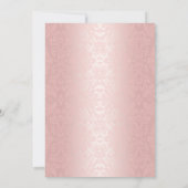 80ste verjaardag - Roos Gold Damask Kaart (Achterkant)