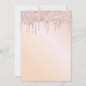 80ste verjaardag roos goud glitter burgundy floral kaart (Achterkant)