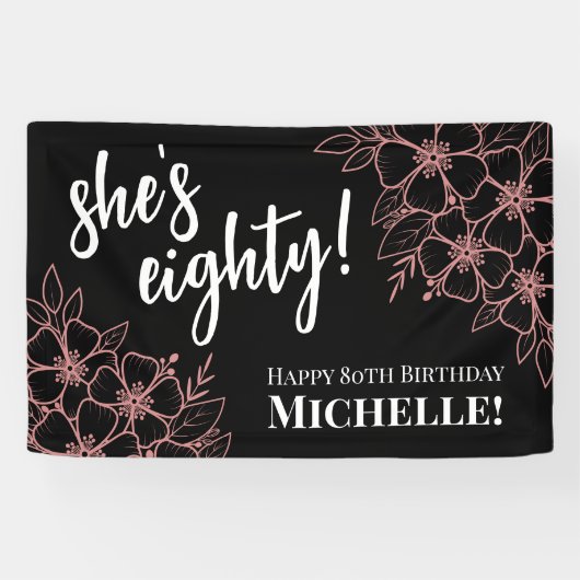 80ste verjaardag spandoek (Horizontaal)