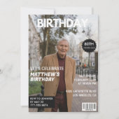 80ste verjaardag Uitnodigingen Mannen Hem Magazine (Voorkant)