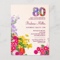 80ste verjaardagsfeest Bloemen Modern 80 jaar fees
