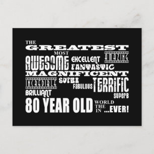 80ste verjaardagsfeestje grootste tachtig jaar oud uitnodiging briefkaart