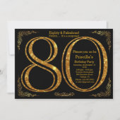80ste verjaardagsfeestje,tachtig,grote Gatsby,zwar Kaart (Voorkant)