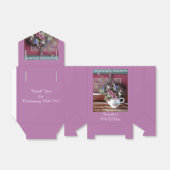 80ste verjaardagsgunst doos,  theepot bedankdoosjes (Uitgevouwen)