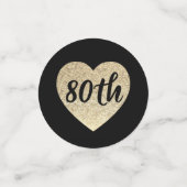 80ste verjaardagstafel confetti (Kleine voorkant)