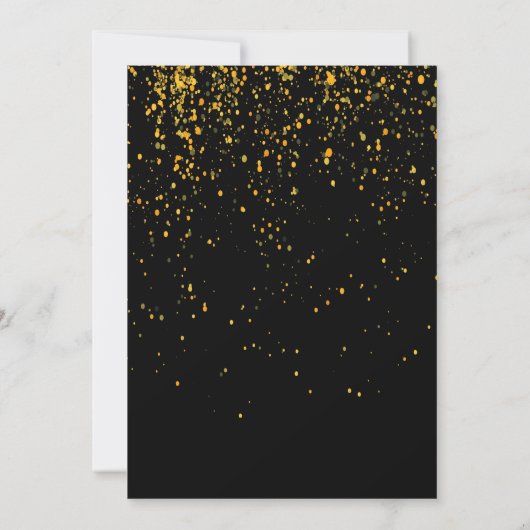 80ste verlichting verjaardagsfeest met zwarte nep kaart (Achterkant)