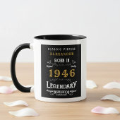 80th Birthday 1946 Legend Retro Black Personalized Mok