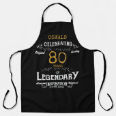 80th Birthday Black Gold Legendary Funny Schort (Voorkant)