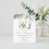 80th birthday Elegant Milestone invitation (Debout devant)