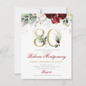 80th birthday Elegant Milestone invitation (Devant)