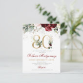 80th birthday Elegant Milestone invitation (Debout devant)