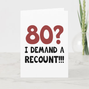 80th Birthday Gag Gift Kaart