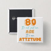 80th Birthday Gag Gift Vierkante Button 5,1 Cm (Voorkant /achterkant)