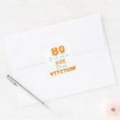 80th Birthday Gag Gift Vierkante Sticker (Envelop)