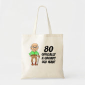 80th Birthday Grumpy Old Man Tote Bag (Devant)