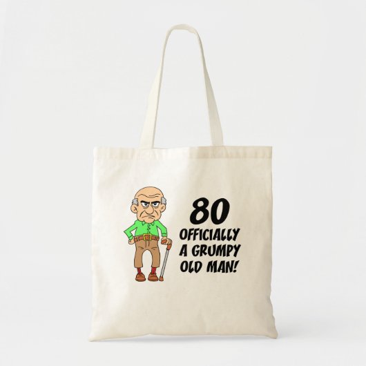 80th Birthday Grumpy Old Man Tote Bag (Devant)