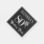 80th Birthday Party — Fancy script + aangepaste na Servet (Hoek)