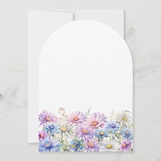 80th Birthday Party September Birth Month Flower Kaart (Achterkant)