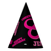 80th birthday personalized photo pink black feesthoedjes (Links)