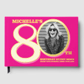 80th birthday two photos hot pink gold (Recto)