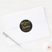 80th of Om het even welke Verjaardag Retro Jaren i Ronde Sticker (Envelop)