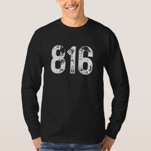 816 Netnummer Kansas City MO Mobiel Telefoon Gebie T-shirt