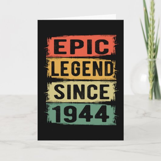 81 jaar oud Bday 1944 Epic Legend 81st Birthday Kaart (Voorkant)