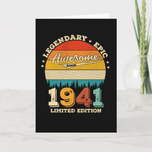 81 jaar oud Geweldige sinds 1941 81e verjaardag gi Kaart