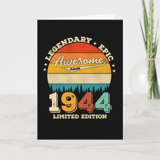 81 jaar oude Bday 1944 Geweldige 81ste verjaardags Kaart (Voorkant)