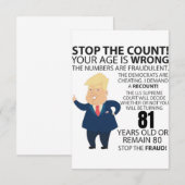 81 jaar Trump Happy Birthday Cadeau Funny (Voorkant / Achterkant)