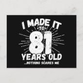 81-jarige sarcastische meme grappige 81e verjaarda briefkaart (Voorkant)