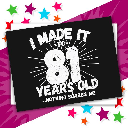 81-jarige sarcastische meme grappige 81e verjaarda briefkaart