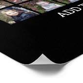 81 Square Photo Collage Grid - aangepaste tekst - Poster (Hoek)